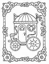 Carriage Princess Coloring Pages Cinderella Drawing Getdrawings sketch template