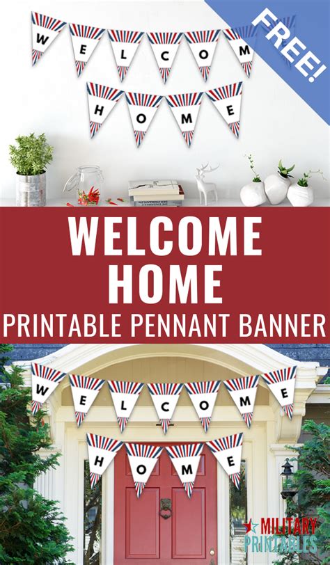 home printable pennant banner military printables