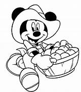 Apple Coloring Basket Mickey These Mouse Pages Disney Christmas Cartoon Clipart Colouring Kids Picking Characters Advertisement Sheet sketch template