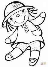 Coloring Doll Pages Printable Paper sketch template