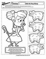 Bo Peep Little Sheep Nursery Rhyme Activity Preview sketch template