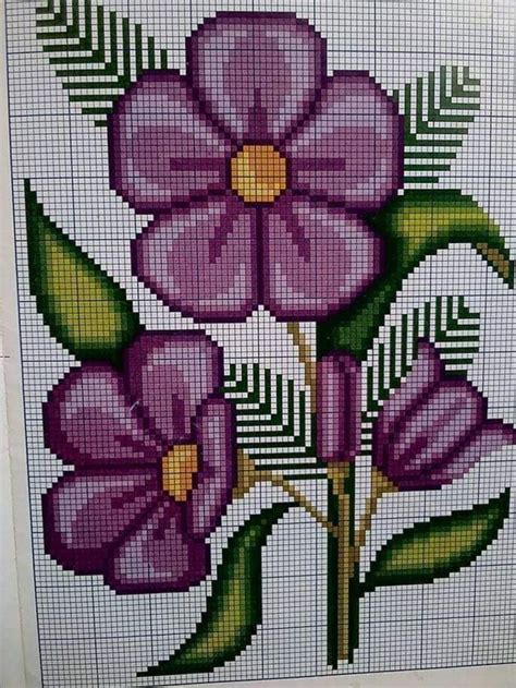 pin  socorro sandoval  bordados cross stitch patterns flowers