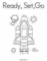 Coloring Ready Set Go Print Space Shuttle Ll sketch template