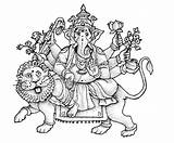 Ganesha Coloring Pages Lord Wallpaper Wonder sketch template