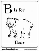 Bear Printable Printables Letter Alphabet Worksheets Worksheet Booklet Preschoolers Timvandevall sketch template