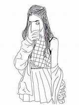 Coloring Pages Girl Hipster Tumblr Getcolorings Printable sketch template