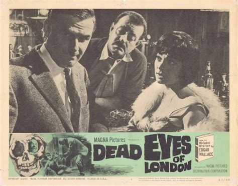 Dead Eyes Of London Original Lobby Card 4 Joachim Fuchsberger Edgar