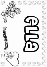 Name Pages Madison Ella Coloring Template sketch template