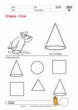 Cone Worksheets Shapes sketch template