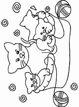 Katten Kleurplaat Kleurplaten Poezen Katze Poes Hond Poesjes Printen Uitprinten Malvorlage Kleurplatenenzo Wol Bolletje Regenboog Huisdieren Kleurplaatjes Honden Stimmen Verjaardag sketch template