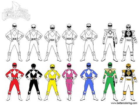mighty morphin power rangers coloring pages  art  debochira