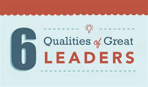 top 6 qualities of great leaders infographic digital information world