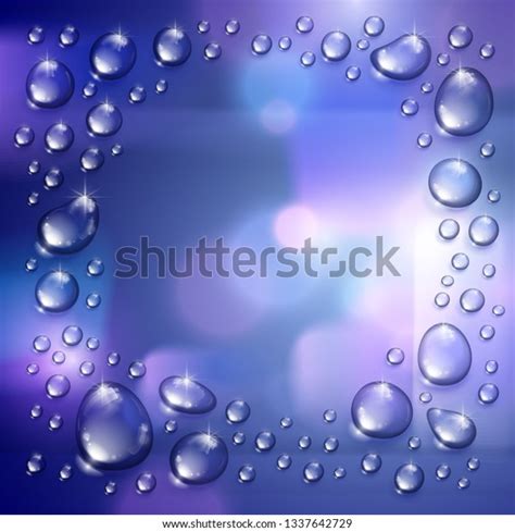 water rain drops condensation over blurred stock vector royalty free