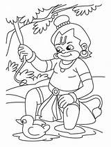 Hanuman Coloring Pages Lord Duck Kids Bal Color Colouring Getdrawings Getcolorings sketch template