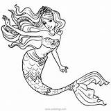 Mermaid Merliah sketch template