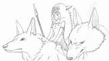 Mononoke Sketch Ghibli Prinzessin Insighter Miyazaki sketch template