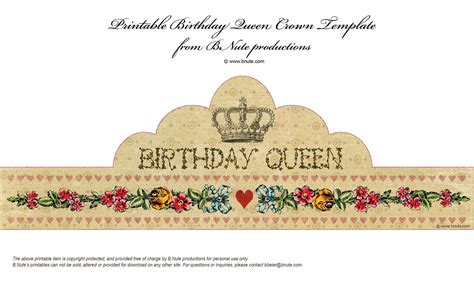 printable happy birthday crown
