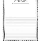 easter lined paper  cuddle bugs teaching writing paper