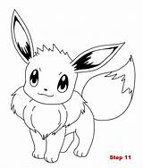 Drawing Eevee Pokemon Pikachu Para Colorir Pintar Artigo Desenhar Desenhos Step sketch template