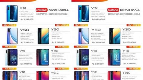 Daftar Harga Smartphone Vivo Terbaru Juli 2020 Di Erafone Nipah Mall
