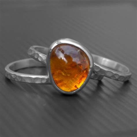 amber ring lwsilver handmade jewellery designer