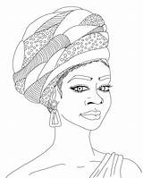 Headwrap sketch template