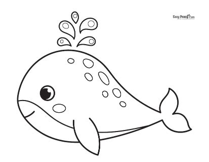 whale coloring page animals