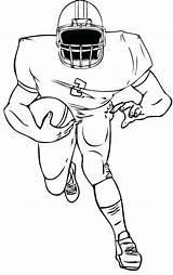Football Coloring Pages Player Color Nfl Players Jersey Sheets Printable Drawing American Osu Boys Sports Kids Print Raiders Clipart Template sketch template