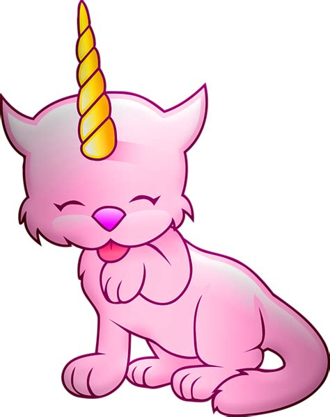 caticorn unicorn cat royalty  stock illustration image