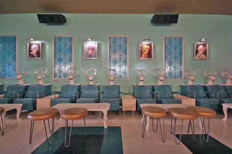 retro style seating  chicagos beauty bar vintage beauty salon