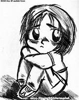 Drawing Sad Emotional Boy Anime Lonely Boys Drawings Draw Bandana Face Romantis Getdrawings Pencil sketch template