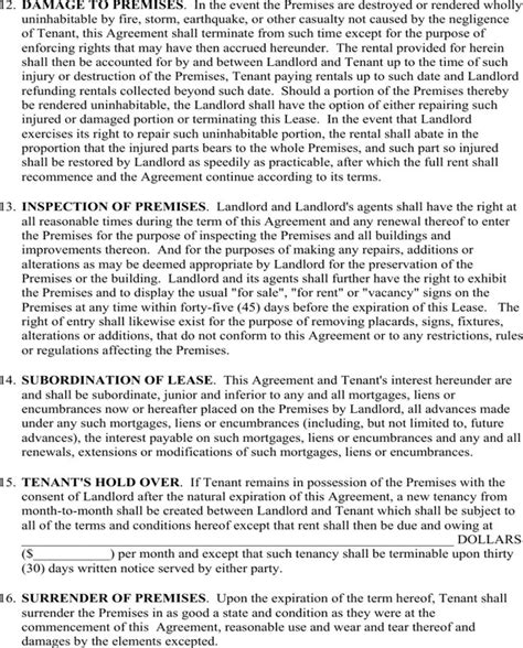 tennessee residential lease agreement form   page