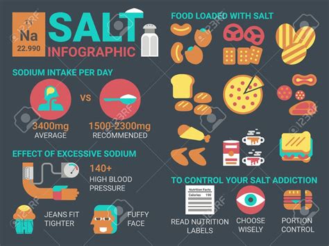 vector illustration  salt infographic  elements  icons