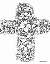 Cross Rebirth Lilies sketch template