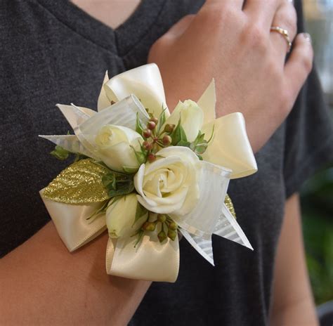 gold flower corsage corsage prom