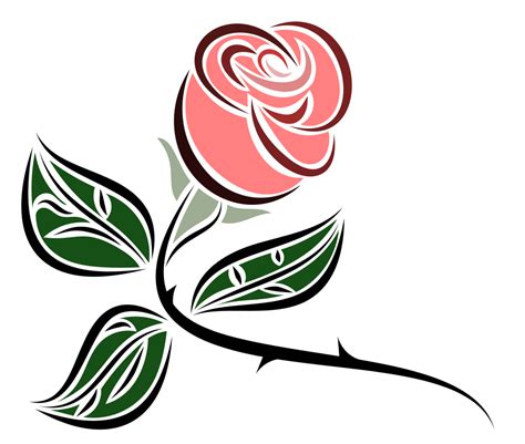 onlinelabels clip art stylized rose