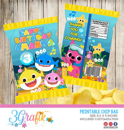 baby shark chip bags party supplies grafikcom