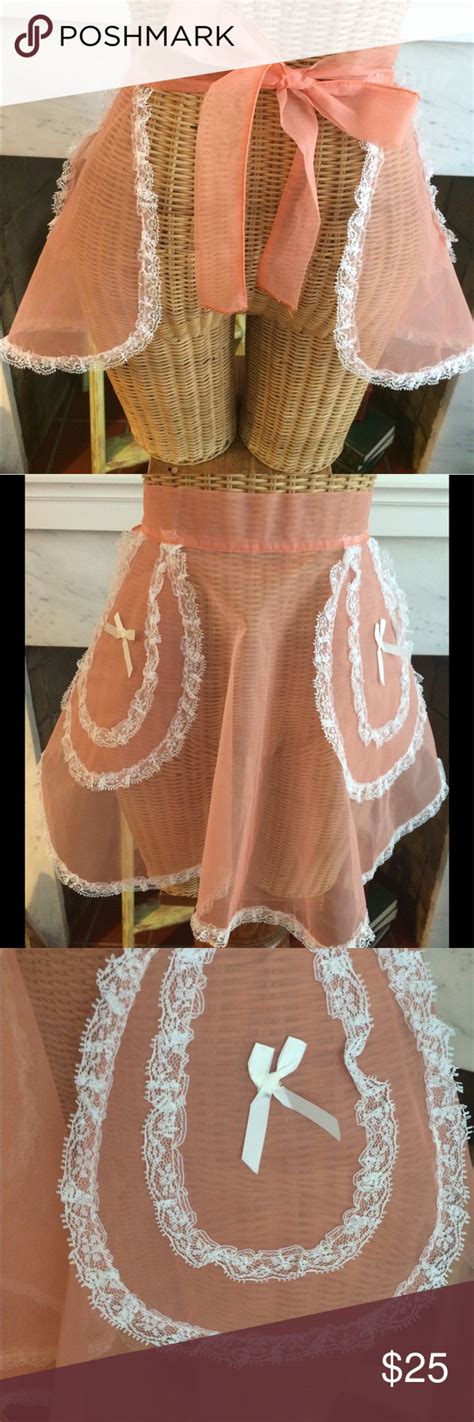 Vintage Sheer With Lace French Maid Apron New Aprons
