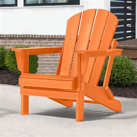 braxton folding plastic adirondack chair orange walmartcom