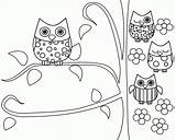 Coloring Owl Pages Doodle Halloween Cute sketch template