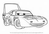 Cars King Strip Weathers Draw Drawing Step Cartoon Aka Drawingtutorials101 sketch template