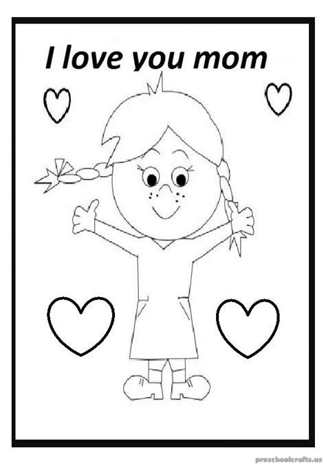 mothers day  printable coloring pages  preschoolers preschool