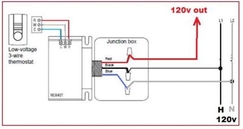 voltage thermostat wiring diagram    difference