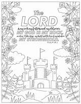 Psalm Psalms Sundayschool Overcoming Fortress sketch template