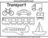 Transportation Worksheet Worksheets Modes Vehicles Lesson Coloringtop sketch template