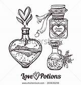 Potion Bottle Potions Drawings Thebeautyhours sketch template