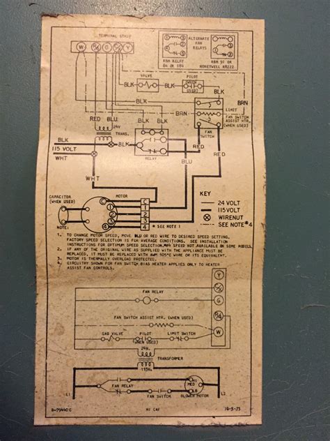 furnace wiring diagram older furnace
