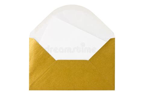 gouden envelop met lege  stock foto afbeelding bestaande uit leeg bericht