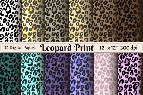 leopard color scheme graphic  iva art creative fabrica