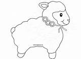 Lamb Sheep Outline Clip Coloring Easter Coloringpage Eu sketch template
